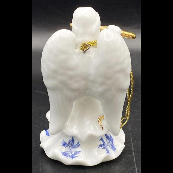 RARE! Cardew Blue ANGEL w/ FLUTE ~ Hand Made Paul Cardew Ornament - Picture 6 of 9